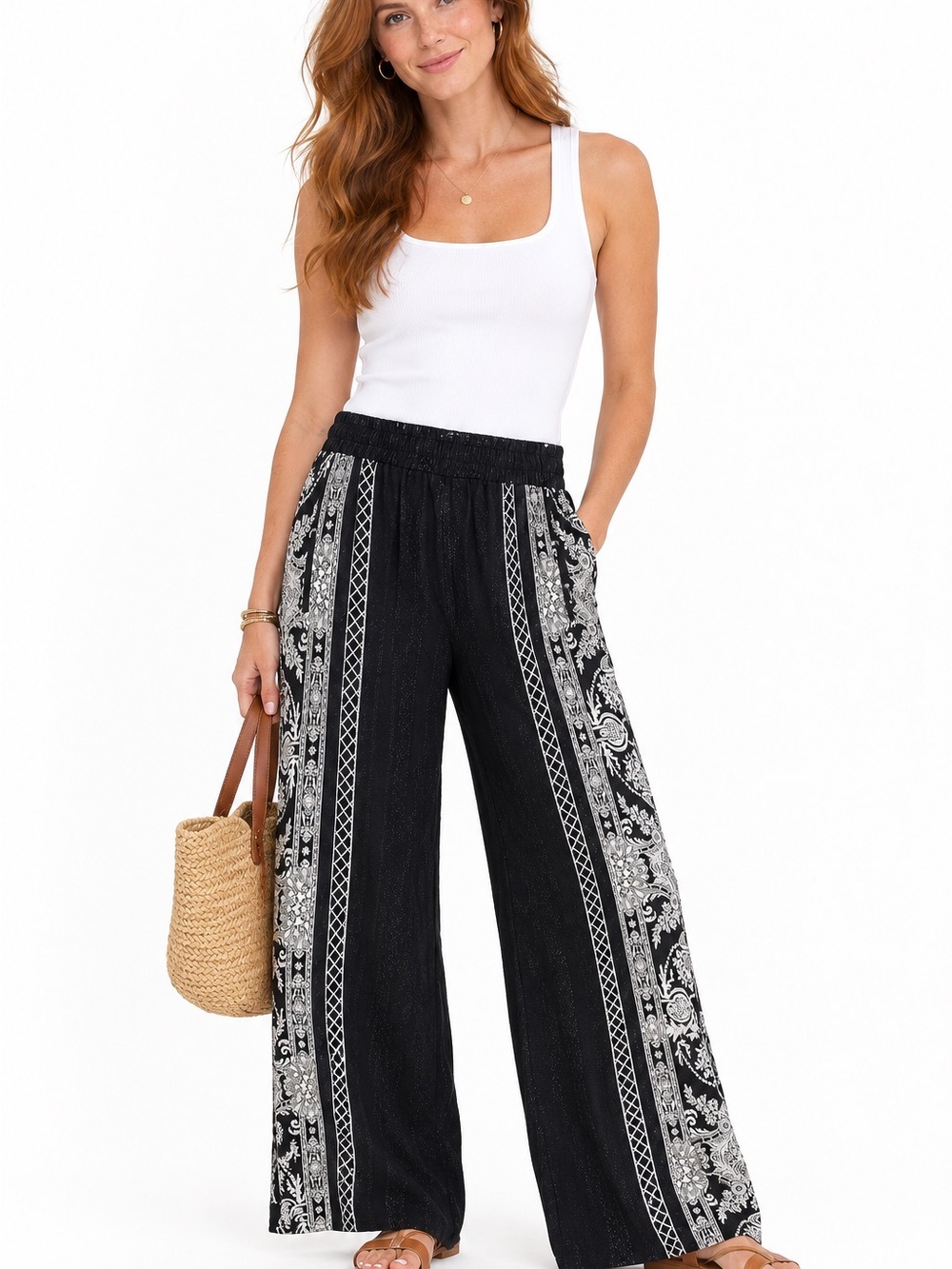NWOT ZARA wide leg pants M Tall